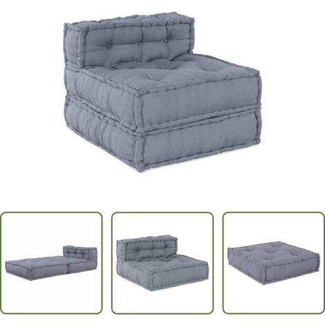 Sofá de tela - Sofá modular de patchwork Gris 70 x 70 x 56 cm tela