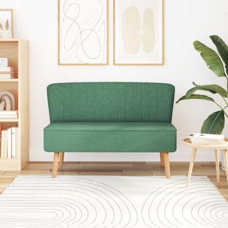 Sofá de tela verde 117x55,5x77 cm