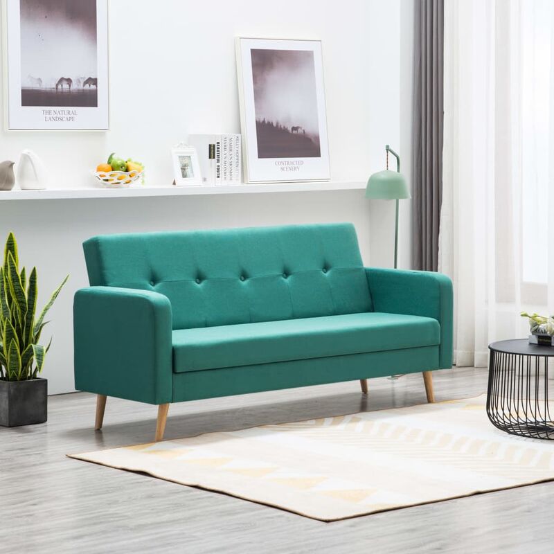 

Sofa de tela verde