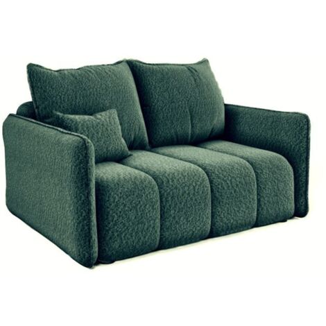 Sofa Designersofa 2-Sitzer MORGANO Stoff Abriamo Dunkelgrün