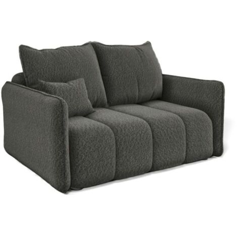 Sofa Designersofa 2-Sitzer MORGANO Stoff Abriamo Graphit