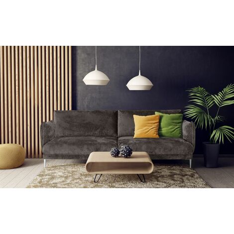 Sofa Designersofa MADISON 2-Sitzer Stoff Tender Way Anthrazit