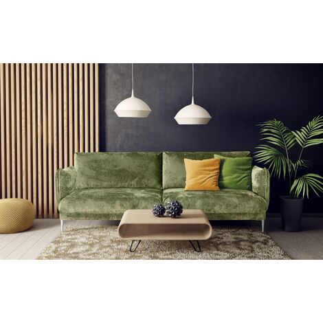 Sofa Designersofa MADISON 3-Sitzer Stoff Tender Way Grün
