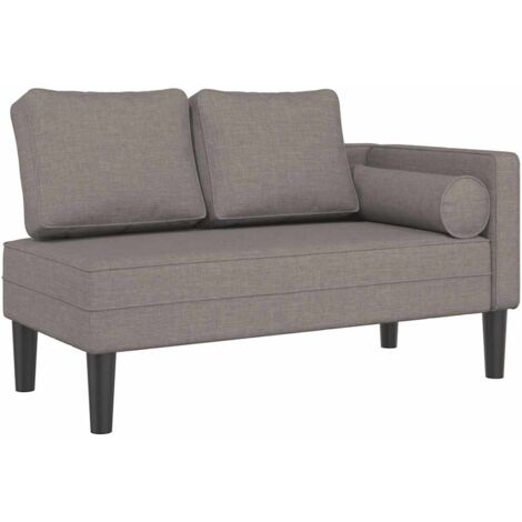 Sofá diván chaise longue para interior con cojines color topo tela color topo DEC026102