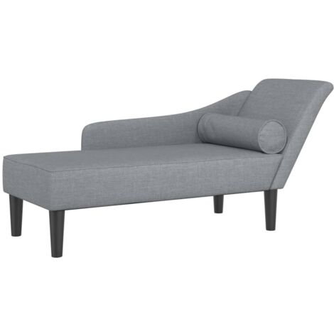 Sofá diván con cojines tela gris claro vidaXL