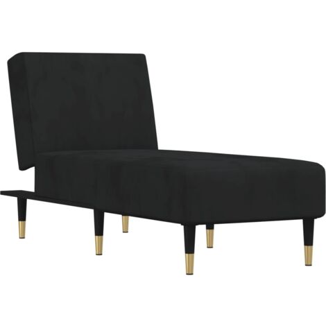 Sofá diván de terciopelo negro vidaXL