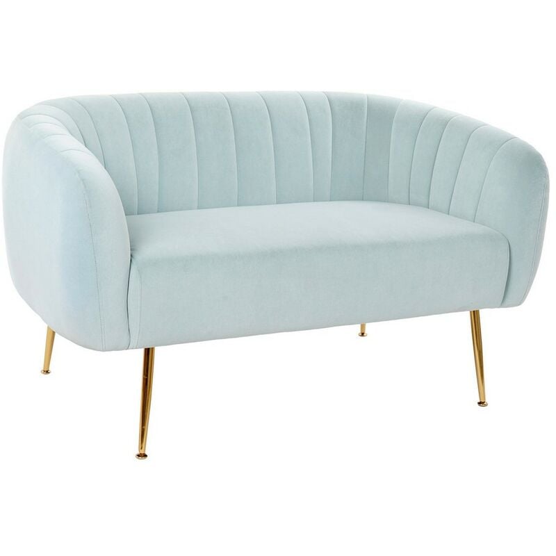 

Sofá DKD Home Decor Azul Madera Metal Glam (129 x 75 x 73 cm)