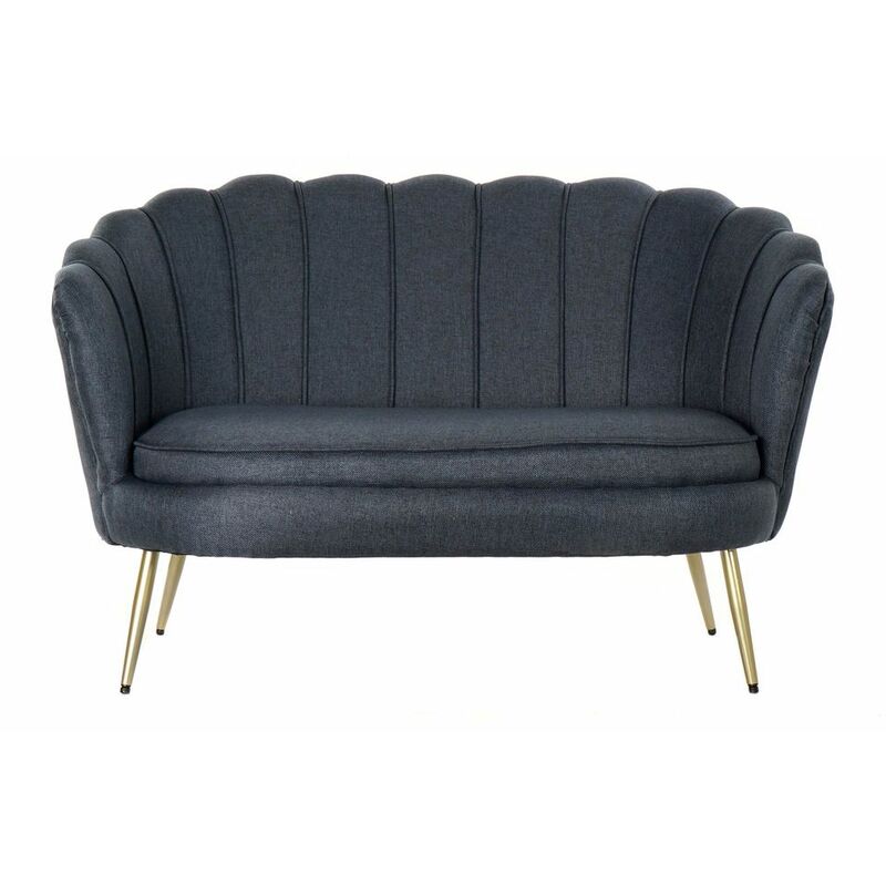 

Sofá DKD Home Decor Azul Poliéster Metal Glam (130 x 77 x 83 cm)