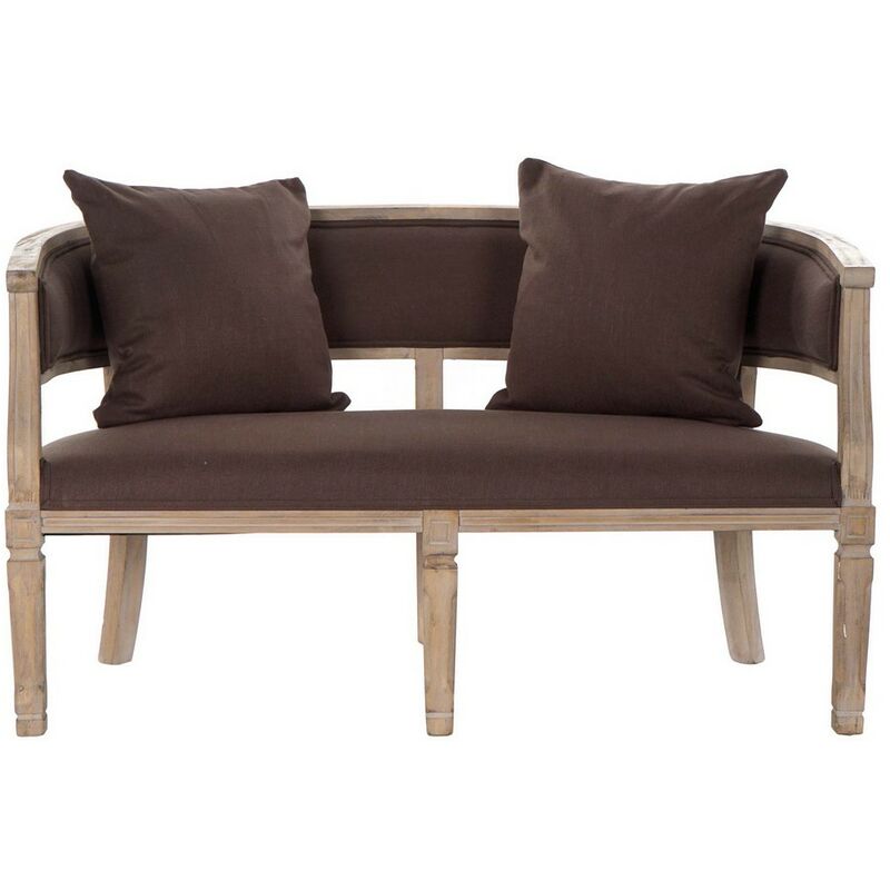 

Sofá DKD Home Decor Marrón Lino Madera de caucho Tradicional (122 x 69 x 72 cm)