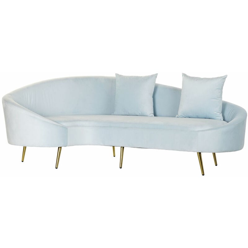 

Sofá DKD Home Decor Poliéster Metal Dorado Azul cielo (210 x 120 x 84 cm)