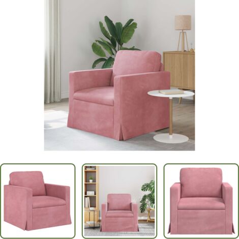 Sofá ergonómico -  Sofá Rosa 78 x 78 x 80 cm Terciopelo