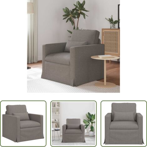 Sofá ergonómico -  Sofá Taupé 78 x 78 x 80 cm tela