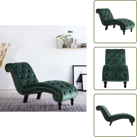 Sofá ergonómico - vidaXL Diván de terciopelo verde - Sofá de vida