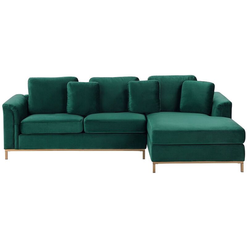 

Sofá esquinero verde oscuro izquierdo OSLO