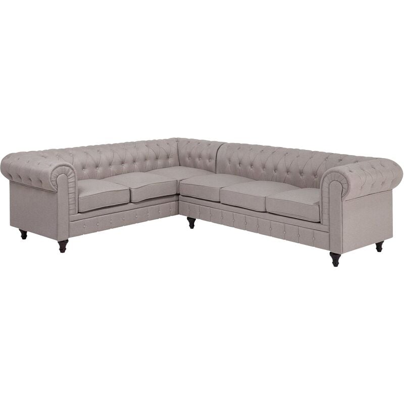 

Sofá esquinero tapizado beige derecho CHESTERFIELD