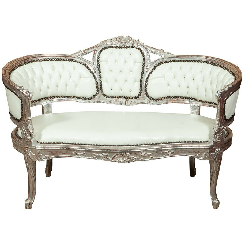 

Sofá estilo francés Luis XVI en madera machiza de haya
