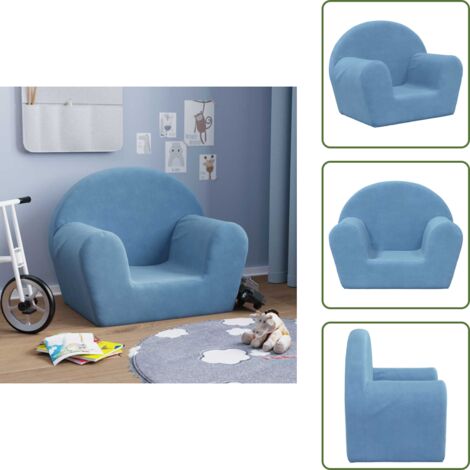 Sofá felpa suave - vidaXL Sofá para niños felpa suave azul - Sofá para bebés