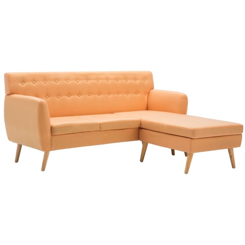 

vidaXL Sofá en Forma de L Tapizado de Tela 171,5x138x81,5 cm Naranja - Naranja