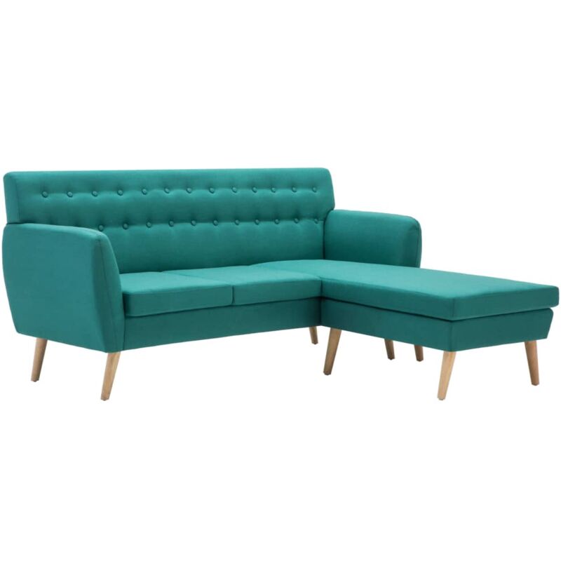 

Sofá en Forma de L Tapizado de Tela 171,5x138x81,5 cm Verde - Verde - Vidaxl