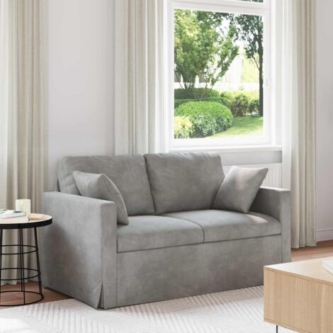 Sofá Gris Claro 138 x 78 x 80 cm Terciopelo