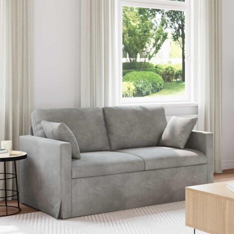Sofá Gris Claro 158 x 78 x 80 cm Terciopelo
