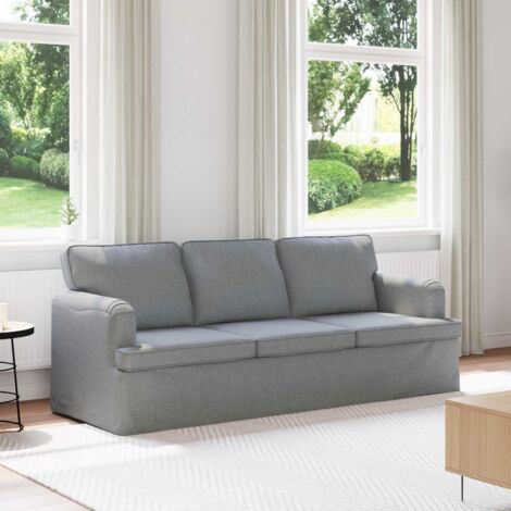 Sofá Gris Claro 201 x 80 x 85 cm tela