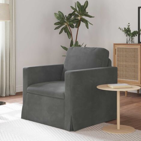 Sofá Gris oscuro 78 x 78 x 80 cm Terciopelo