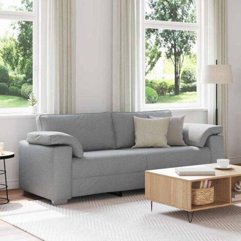 Sofa Hellgrau 219 x 77 x 82 cm Stoff vidaXL