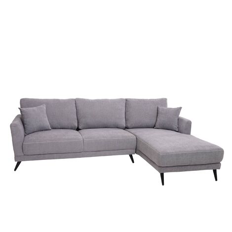 Sofa HHG-518, Couch Ecksofa L-Form 3-Sitzer, Liegefläche Nosagfederung Taschenfederkern
