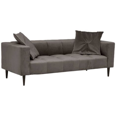 Sofa Indra - 3-Sitzer - Samt - grau