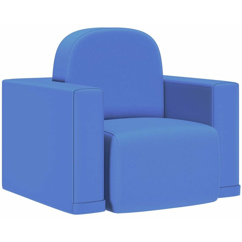

Sofa infantil 2 en 1 de cuero sintetico azul