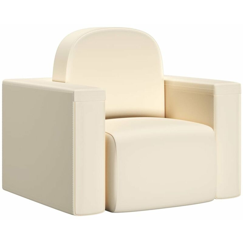 

Sofa infantil 2 en 1 de cuero sintetico blanco