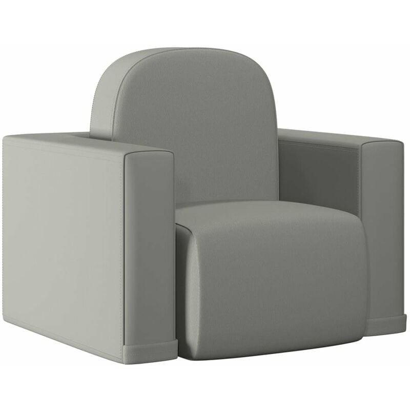 

Sofa infantil 2 en 1 de cuero sintetico gris