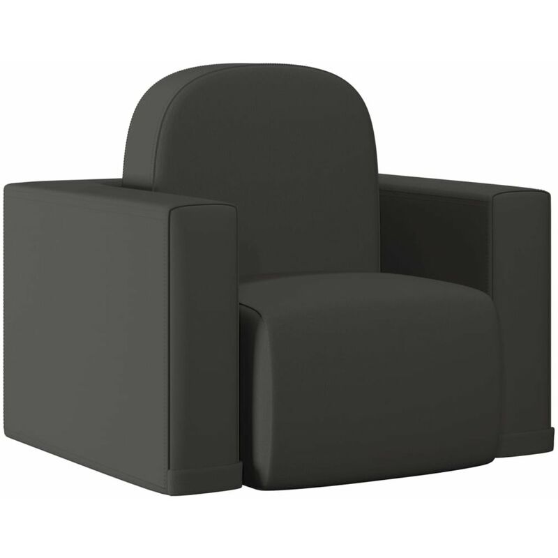

Sofa infantil 2 en 1 de cuero sintetico negro