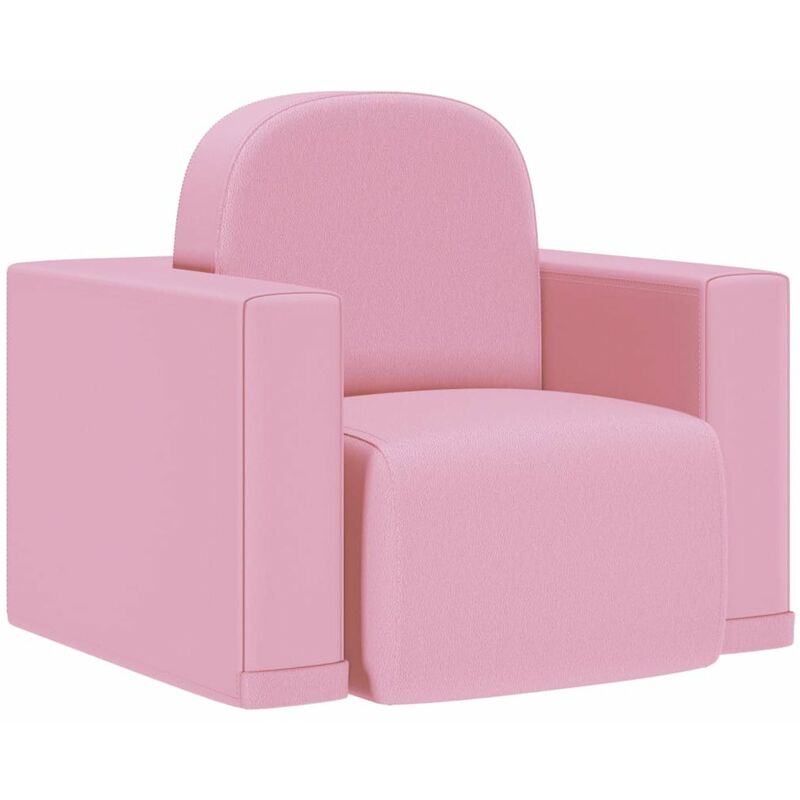 

Sofa infantil 2 en 1 de cuero sintetico rosa