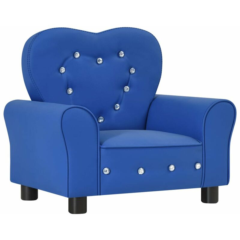 

Sofa infantil de cuero sintetico azul