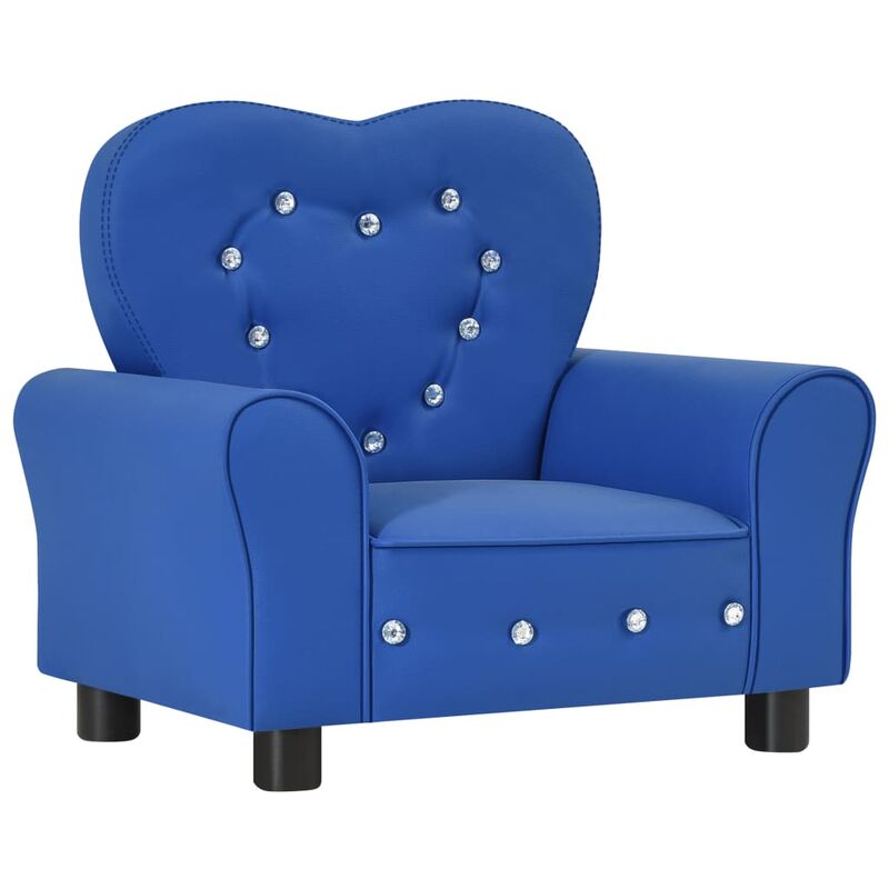 

Sofá infantil de cuero sintético azul