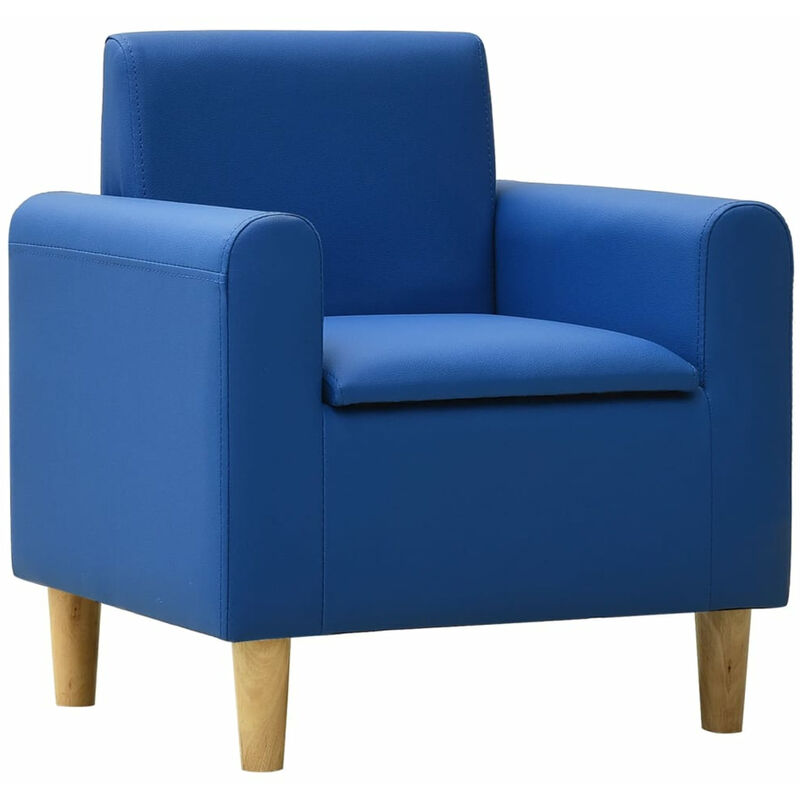 

Asupermall - Sofa infantil de cuero sintetico azul