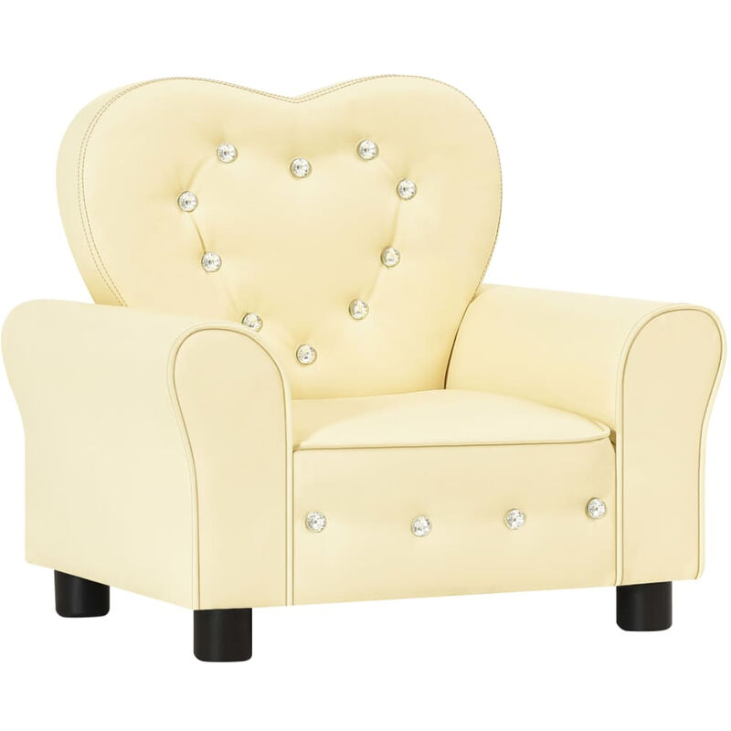 

Asupermall - Sofa infantil de cuero sintetico blanco