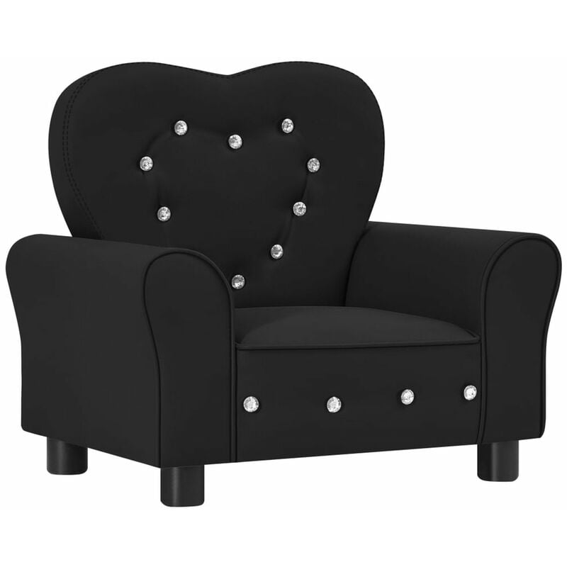 

Sofa infantil de cuero sintetico negro