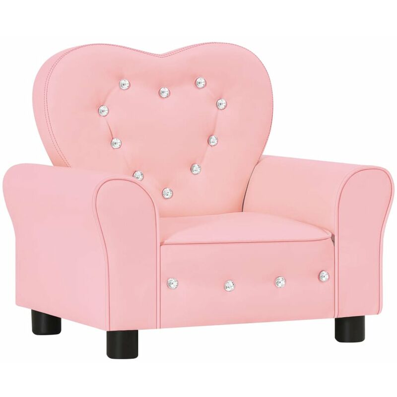 

Sofa infantil de cuero sintetico rosa