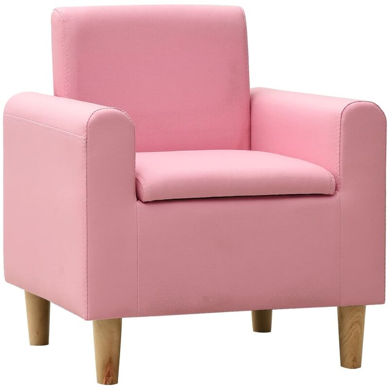 

Sofá infantil de cuero sintético rosa