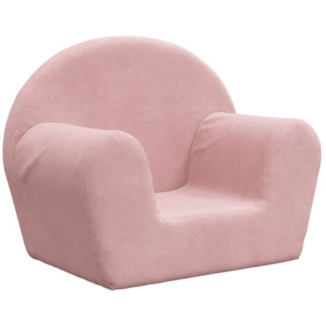 Sofá infantil de felpa suave rosa vidaXL