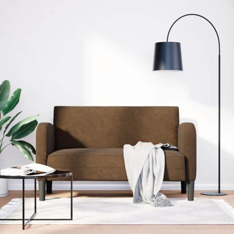 Sofá Loveseat Marrón 110 cm Cuero Sintético