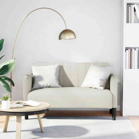 Sofá Loveseat terciopelo crema 109 cm