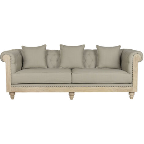 Sofa Madera Poliester 225X87X79 3 Cojines