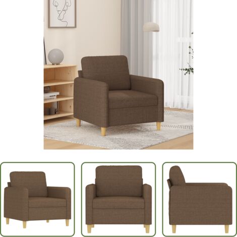 Sofá marrón -  Sillón de tela marrón 60 cm