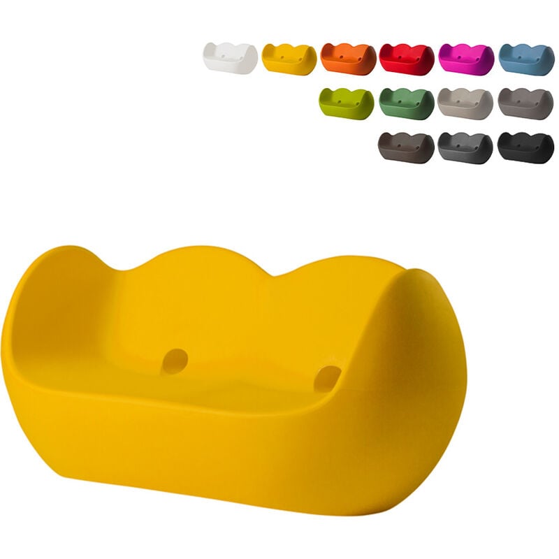 

Sofá mecedora para interior y exterior de diseño contemporáneo Slide Blossy | Amarillo