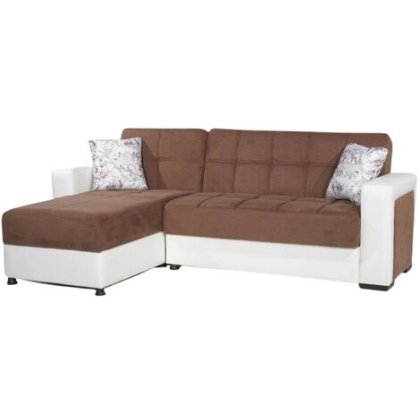 IPERBRIKO Sofa mit Halbinsel Marmaris Wendebehälter 212x145x80 H