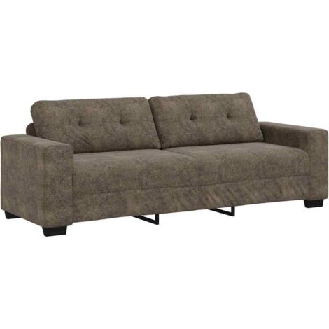Sofa mit Kissen Dunkelgrau Kunstleder vidaXL